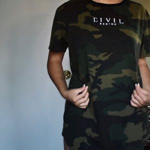 Civil Regime Camo Print T-shirt